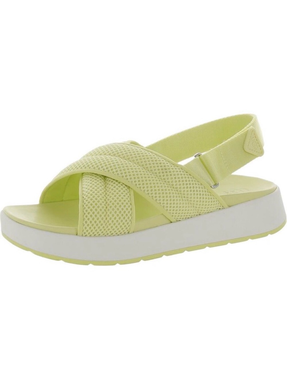 UGG Neon Green Nella Slide Platform Sandals